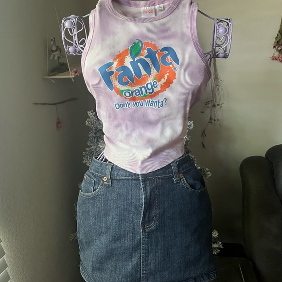 Fanta Orange Crop Top & Jean Mini Skirt Outfit🍊 - Picture 2 of 5